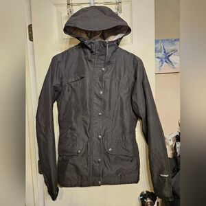The north face hyvent black waterproof raincoat windbreaker jacket womens small